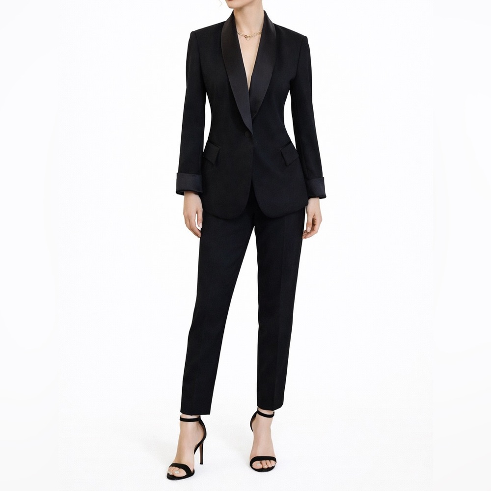 Yves Saint Laurent Classic Black Tuxedo Trousers | EU 38 US 2 - Picture 2 of 14